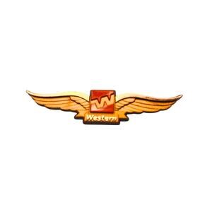 Vintage Western Airlines Junior Pilot Wings Plastic Pin Collectible Souvenir